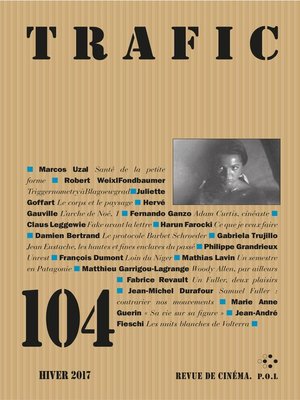 cover image of Trafic N° 104 (Hiver 2017)